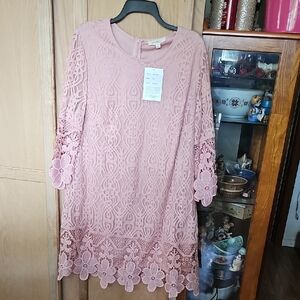 Rebellion Blush Lace Dress
